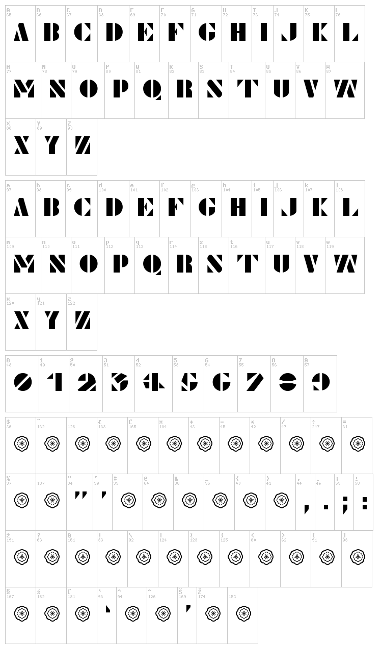 Le Pochoir font map